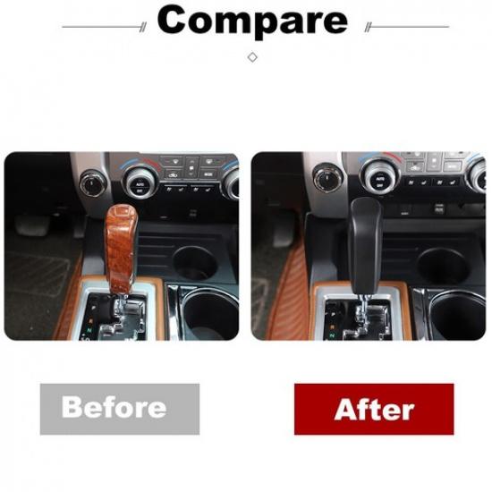 Matte Black Gear Shift Knob Head Decor Trim For Toyota Tundra 2007-