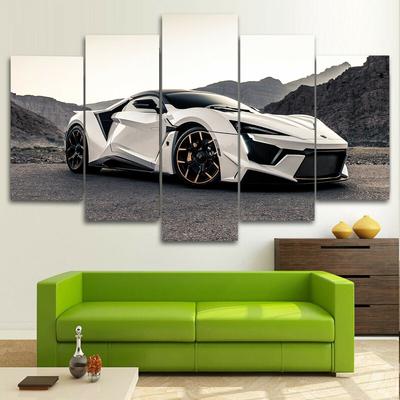 No Framed Limited Edition Sports Car 5 Piece Wall Art Canvas Print Posters Paintings Painting Living Room Home Decor Pictures