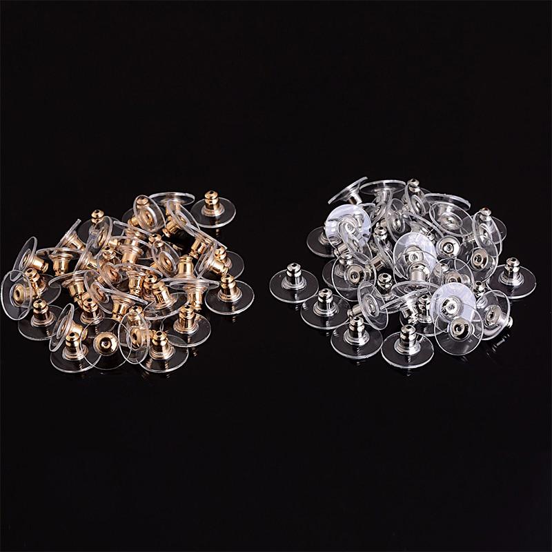100pcs Alloy Earring Backs Stoppers Earnuts Stud Earring Stopper Back Plugs DIY Jewelry Findings Accessories Making