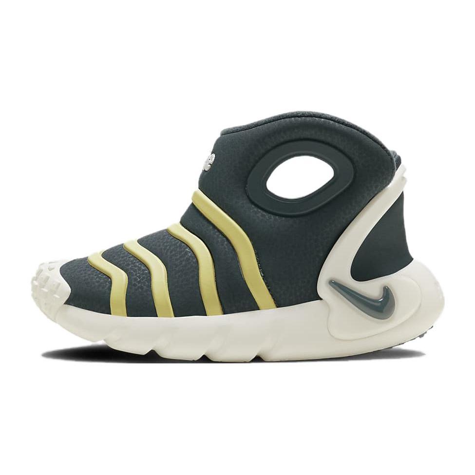 (PS) Nike Dynamo GO Khaki Grey Yellow Kids DQ6009-300 EU 35