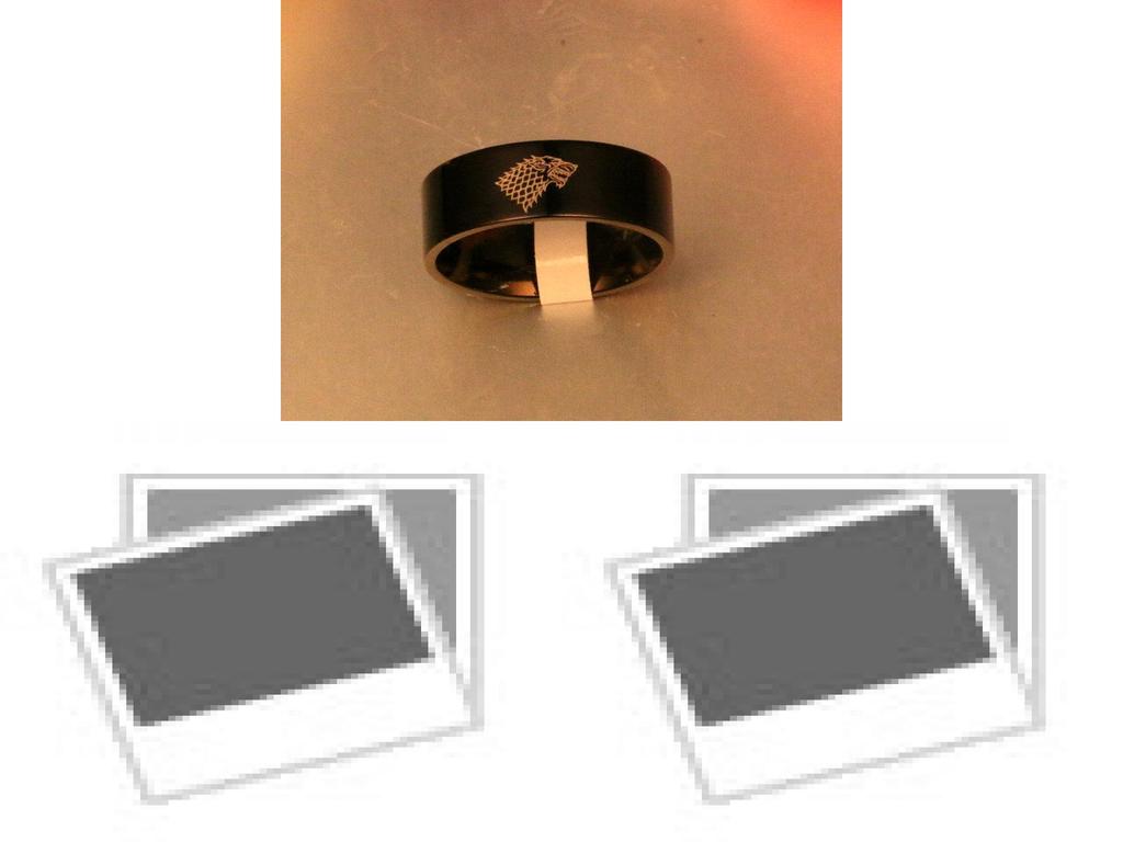 Exquisite Stainless Steel Ring Featuring The Iconic House Stark Ice Wolf Design