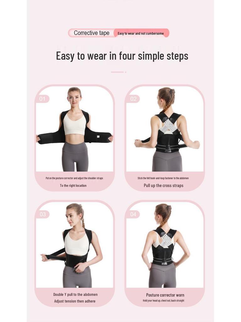 Verstellbarer unsichtbarer Haltungskorrektor für Erwachsene – Verhindert Buckel und unterstützt einen geraden Rücken
