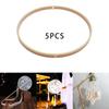 5 Pieces DIY Hand Fan Frame Craft Hoop Vintage Elegant Making Supplies Floral Wreath