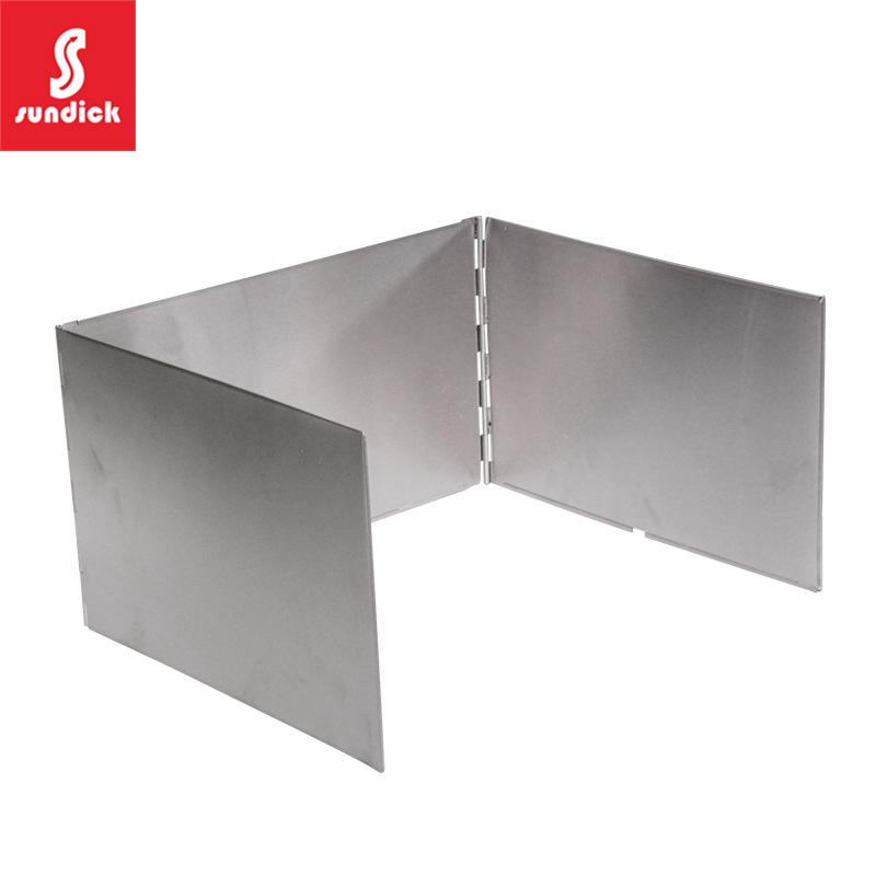 Outdoor Picnic Gas Burner Windshield Cassette Gas Burner Windshield Stainless Steel Folding Windshield