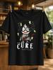 The Cure Cute Guitar Cartoon Hair Musician Yellow Stars Red Guitar And Rough Gothic Lettering Unisex All Tshirt