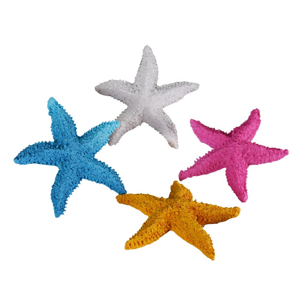 Resin Starfish Ornament Home Aquarium Decoration Photography Props Mini Starfish 7.5cm