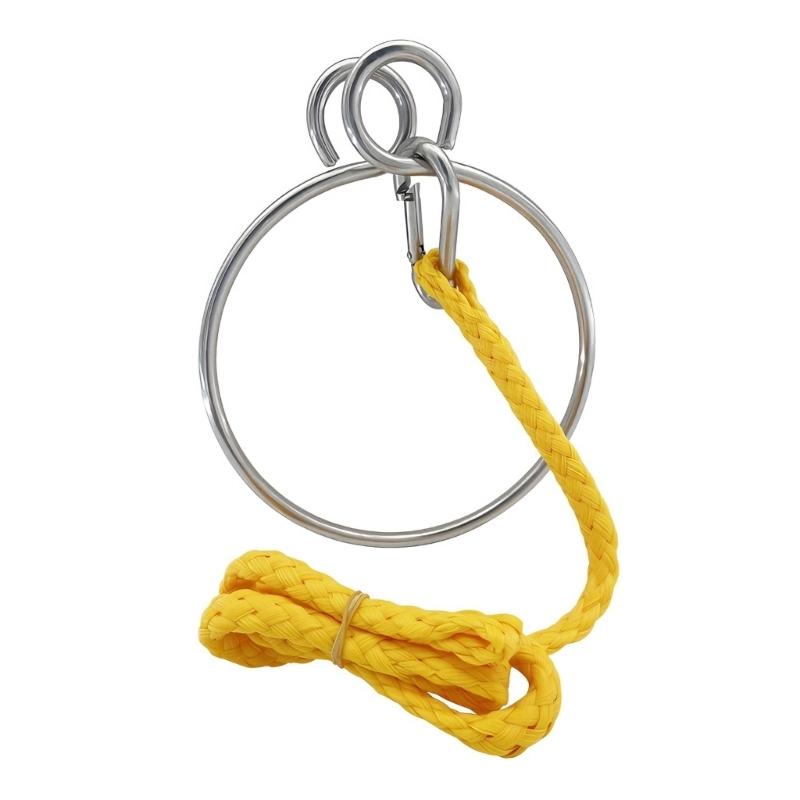 N80F Stainless Boat Sailing Anchors Rings Set Marine Anchors Retrieving System Rings Rope Marine Accessories Quick Installation