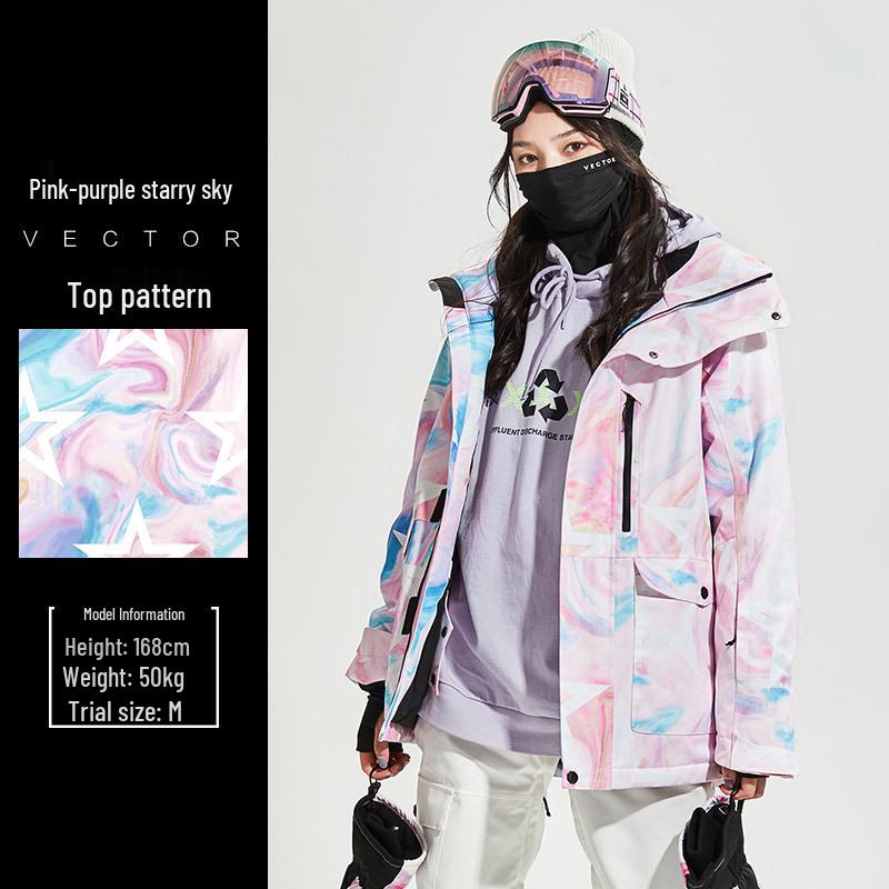 VECTOR Adult Ski Suit: Cold-Proof Winter Windproof Jacket and Pants Set for Men and Women