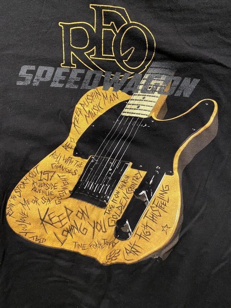 REO Speedwagon Shirt Short Sleeve Black Unisex Unisex T-Shirt S