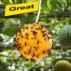 10PCS Fly Ball Traps 8cm Insects Fly Swatter Fruit Flies Trap Reusable Hanging Trap Ball Pest Repeller Killer Garden Supplies