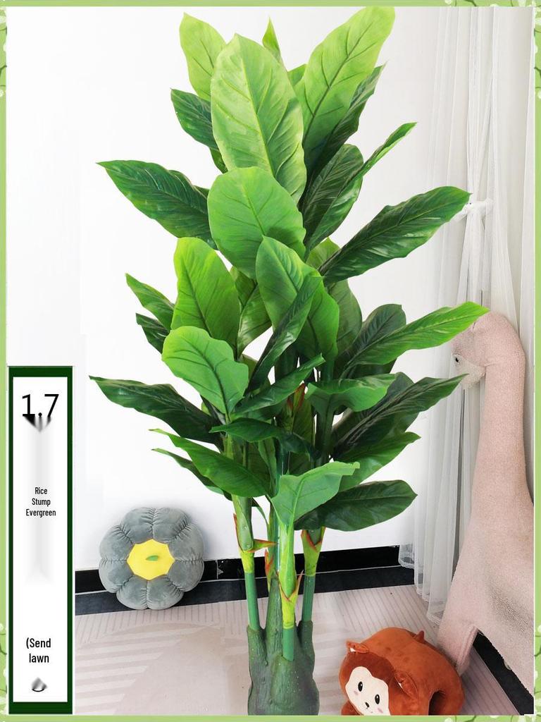 Large Indoor Evergreen Bonsai: Fake Plastic Tree Decor for Living Room.