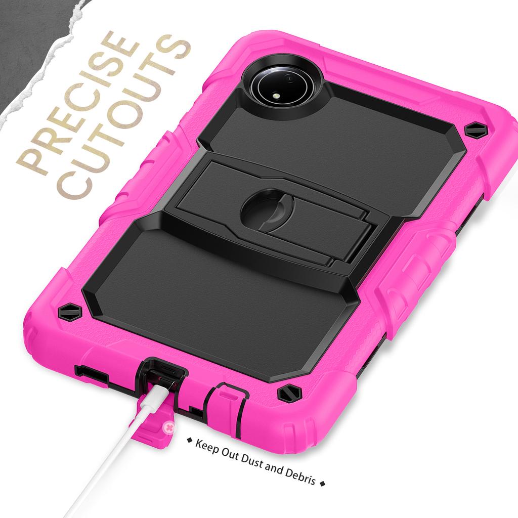 Rugged Kickstand Case For Redmi Pad SE 8.7 Inch 3-Layers Heavy Duty Colourful Cover Shockproof For Redmi Pad SE 4G