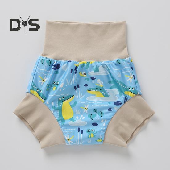 Baby Swimming Trunks 3-Layer Protection Urine Cushion Towel Washable Reusable Elastic Waist Baby Swim Shorts