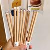 Cartoon Dog Cat Long Chopstick Animal Wooden Noodle Chopsticks Anti-slip Tableware Hot Pot Use Chopsticks Cooking Tools
