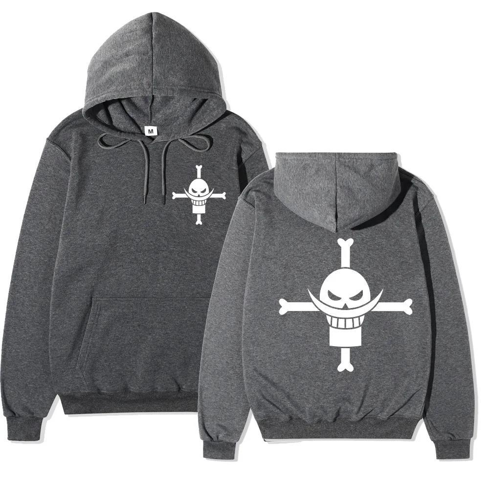 

White beard animation printed coat anime men Fashion Autumn fleece hoodie Long Sleeves Clothes Regular fit Sportwear Streetwear XL