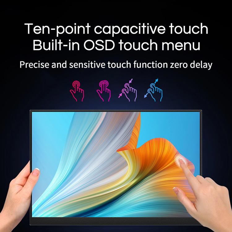 14 Inch 60Hz Portable Gaming Monitor  FHD  100% SRGB IPS HDR, HD Second Screen for Laptop & PS5, Touchscreen Travel Monitor