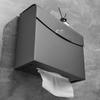 Punch-Free Space Aluminum Wall-Mounted Tissue Box Holder for Bathroom or Kitchen