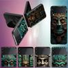 Aztec Maya Stone Coque For Samsung Z Flip7 6 Galaxy Case Shockproof Z Flip5 Z Flip3 4 5G Hard Cover Phone TPU PC Hard Funda
