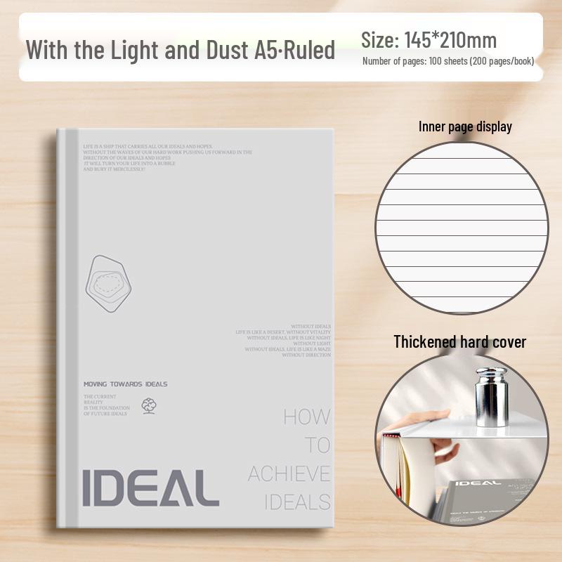 

Минималистичный квадратный блокнот А5 в твердом переплете с двухсторонней плотной бумагой и дизайном для защиты глаз