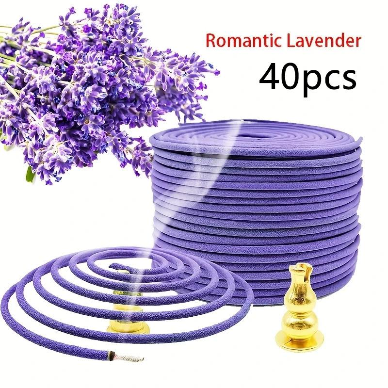 

Mixed 40pcs/box Coil incense Rose Jasmine Lavender Orange Scents Home Aromatherapy 3-4 Hours Burn Time, Mild Fragrance Lavender 40pcs