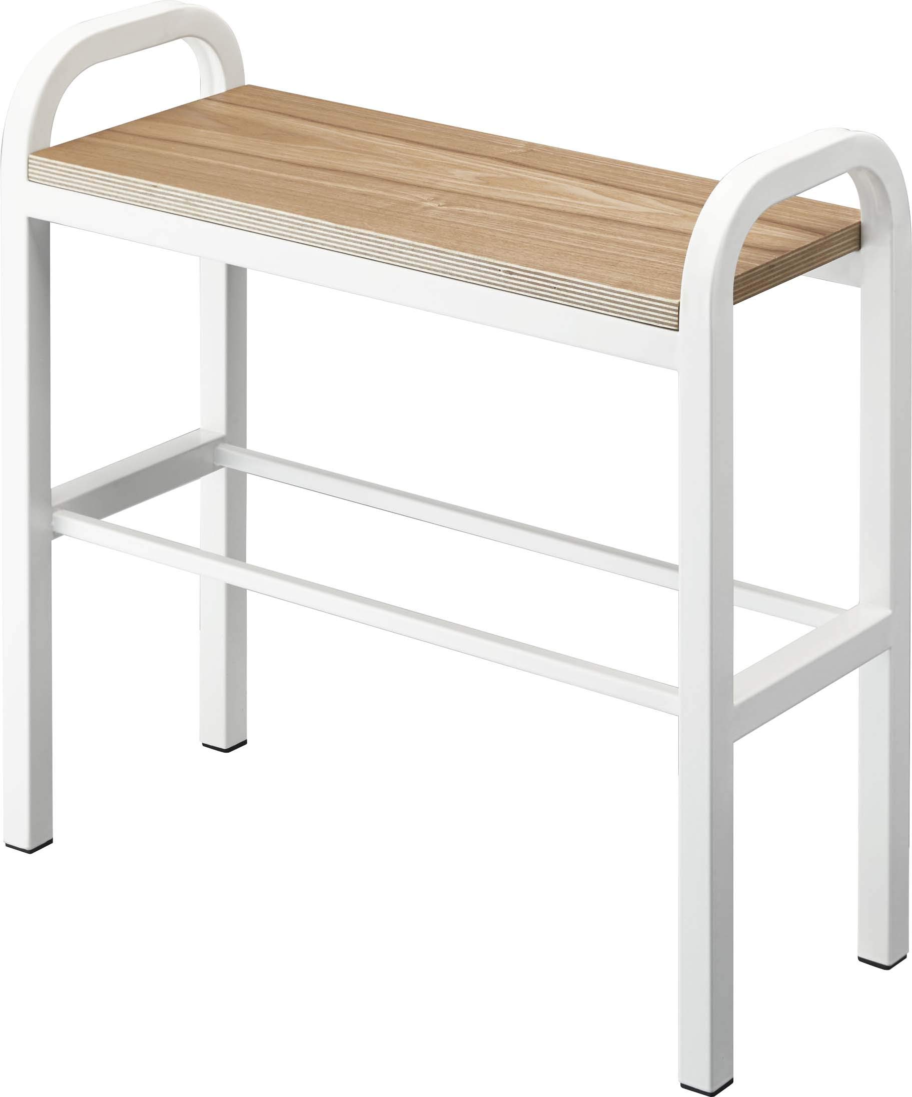 Tower Shoe Rack by Yamazaki Jitsugyo Bench Shoe Rack with Handle Slim and Stylish Entryway Storage Entrance Bench Shoe Rack (White) - Easy-to-Stand -