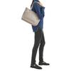 Longchamp Le Foulonné 34 Unifarbene Ledertasche Einkaufstasche Umhängetasche Damen-Tote Taubengrau 10141021P55