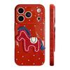 Burgundy Polka Dot Embroidered Pony Case for Apple IPhone 17 Pro Max and IPhone 16, New Year's Happy Design