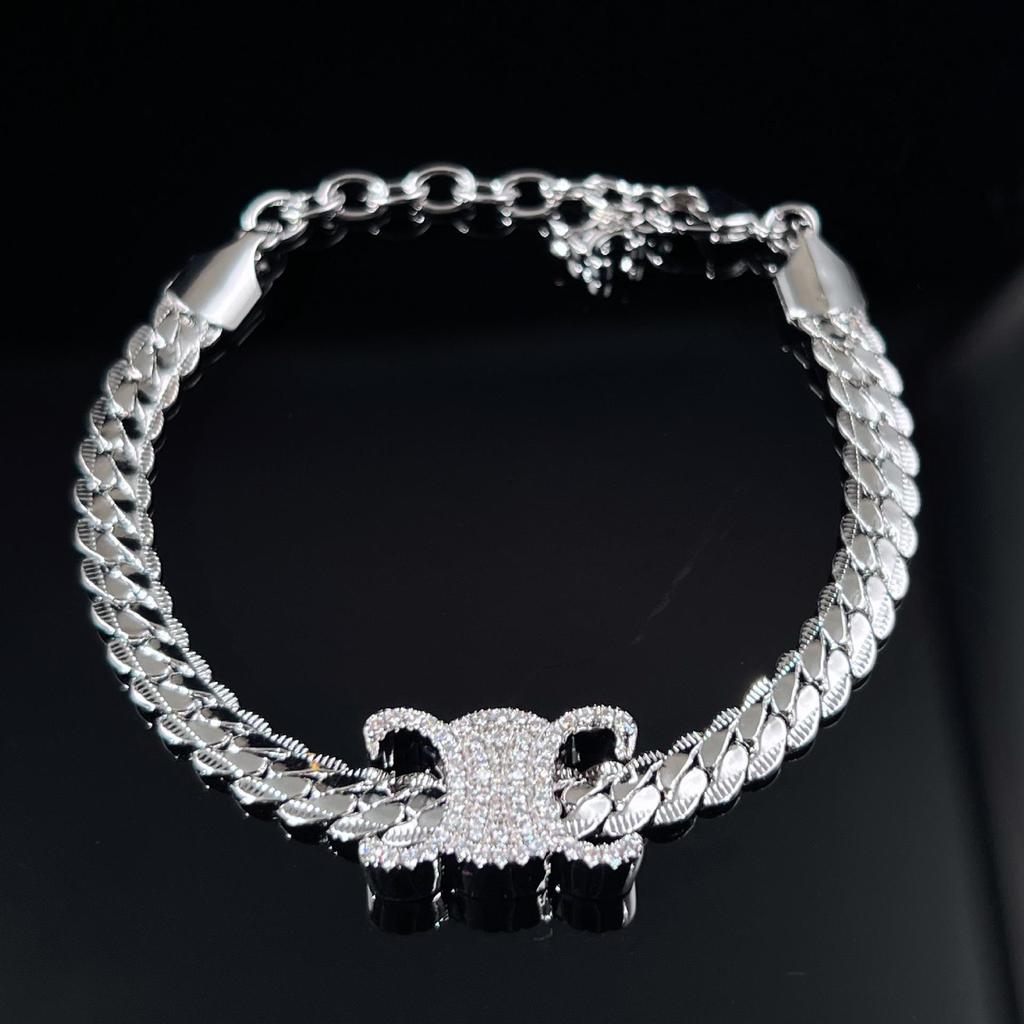 Saijia Zweiseitige Gewebte Schlangenknochen-Halskette mit Perlenarmband und Diamant-Logo - Europäischer und Amerikanischer Luxusstil.