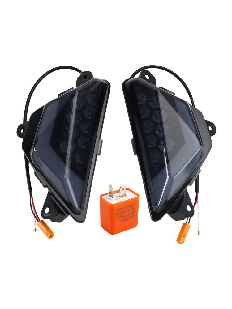 LED Front Turn Signal Light For Kawasaki NINJA 300 400 650 ZX-6R ZX-4RR 2013-2023 Black