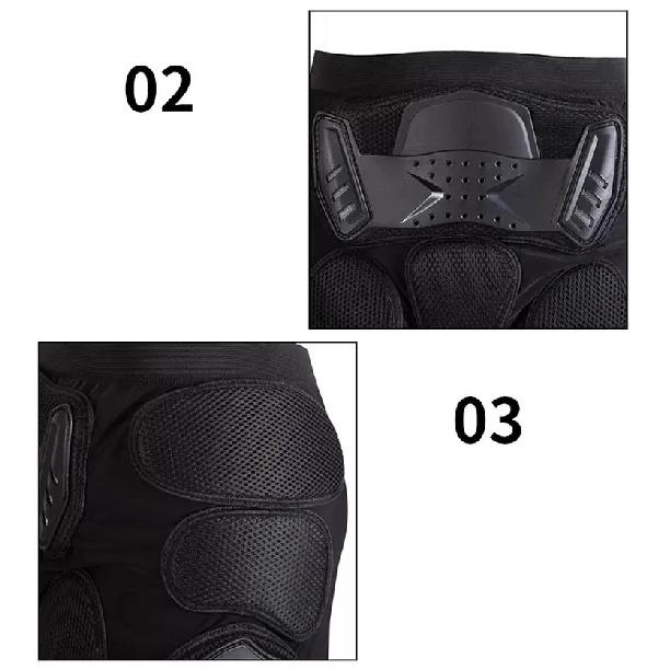HZYEYO Breathable Motocross Knee Protector Motorcycle Armor Shorts Skating Extreme Sport Protective Gear Hip Pad Pants P-01