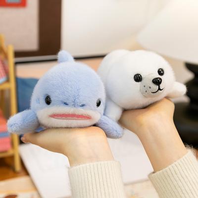 Seal Cute Plush Toy Cute Kawaii Soft Shark Plushie Doll Furry Ocean Animal Stuffed Toy Baby Sleeping Throw Pillow Complimentary Gifts