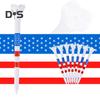 10/20/50 Pcs Golf Tees Unbreakable Plastic Golf Tees Reduces Friction Side Spin Golf Accessories USA Flag Pattern Long Golf Tees Bulk