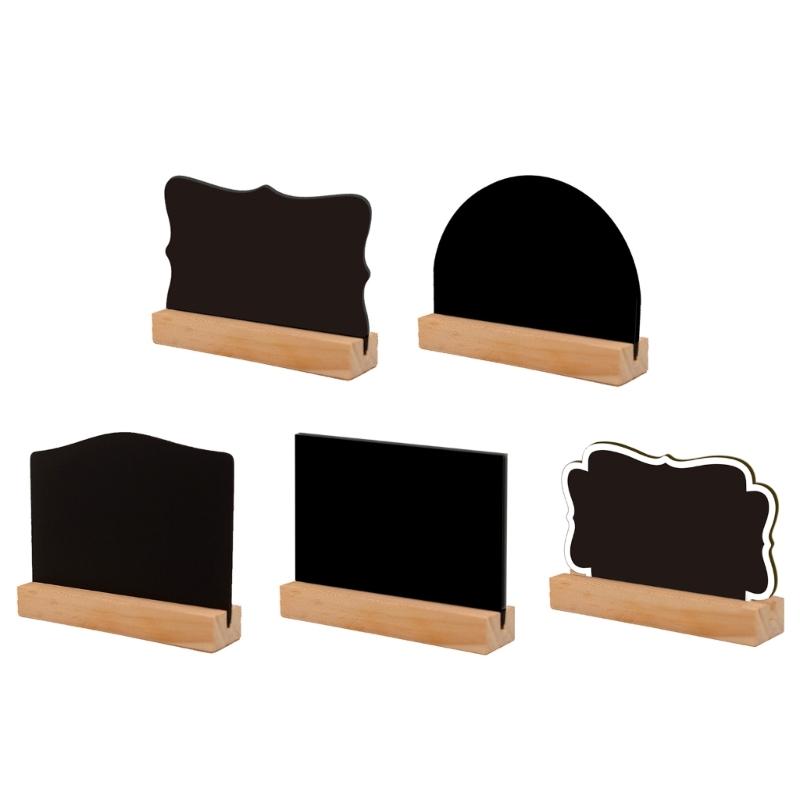 10Pcs Small Chalkboards with Wood Stand Double Sided Message Board Sign Table Number Food Sign for Wedding Party