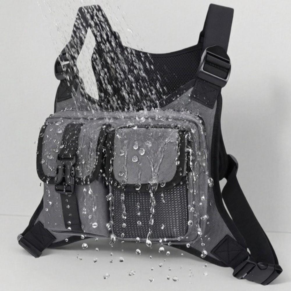 Wear-resistant Sports Chest Bag Waterproof Men Pack Bag Multi-functional Front Chest Pack Cycling