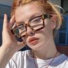 Thick Edged Square Computer Glasses Anti Blue Light Vintage Oversized Eyewear for Women Men Colorful Optical Frames