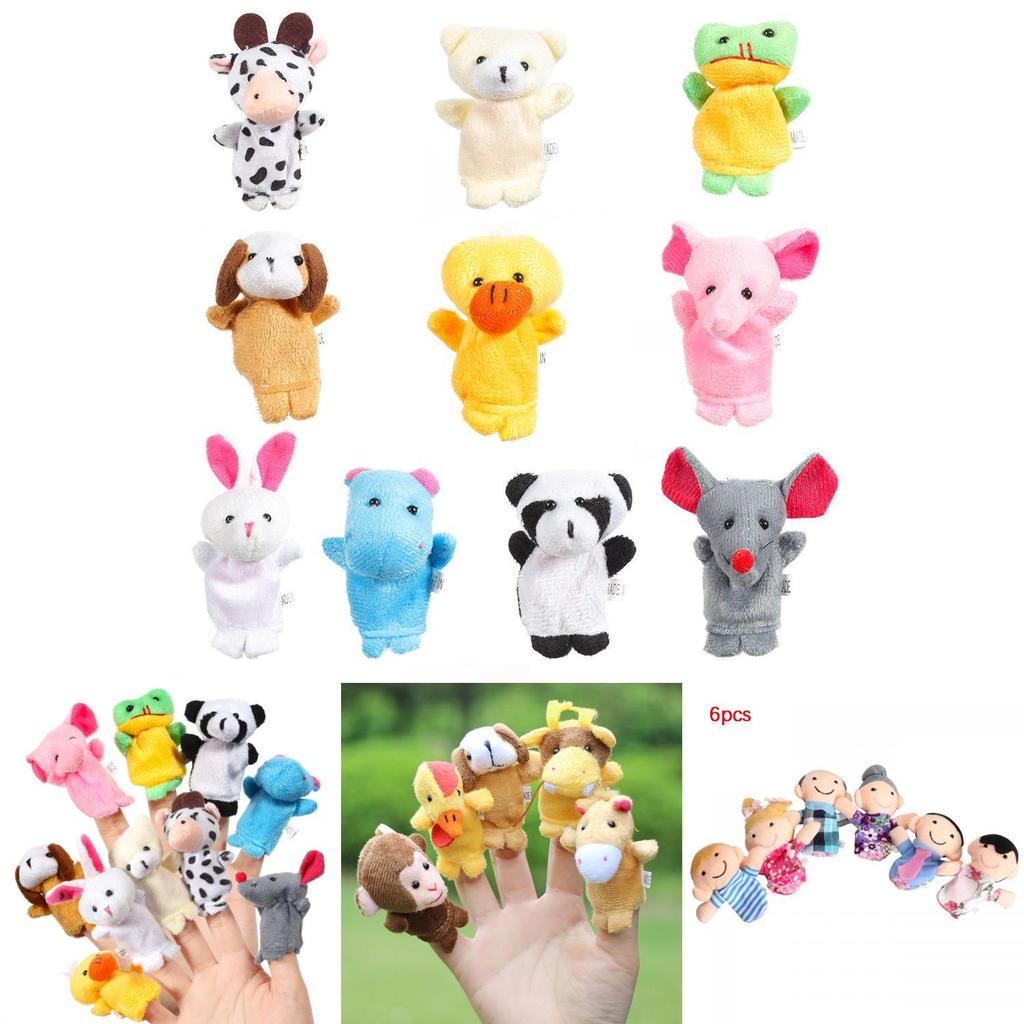 Niedliches Fingerpuppen-Set für Kinder, pädagogische Familienunterhaltung, 6/10/12 Stück