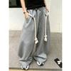 Women's American Sports Street Style Winter Style Thickened Loose Machete Thick Rope Wide Leg Pants and Sweatpants