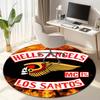 Gang Violence Motorcycle Enthusiasts Hells Angels Motorcycle Club Circular Carpet Is Soft, Home, Bedroom, Door Mat Decoration, and Non Slip Carpet E3