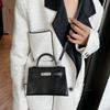 Haute Couture Mini Second Generation Half Hand Lizard Pattern Cowhide One Shoulder Crossbody Handbag Women's Light