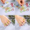 2025 Hyuna Style Korean Candy Color Floral Handmade Beaded Ring for Women