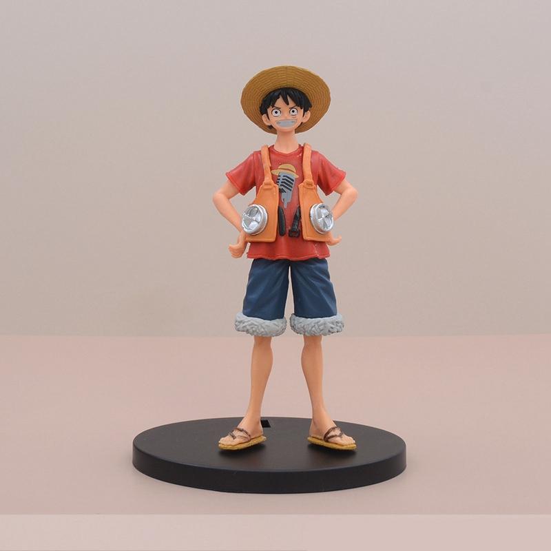 

18CM Anime DXF Monkey D. Luffy FILM RED Holiday Clothing Standing Model Toy Gift Theater Version Collection Action Figure PVC No box