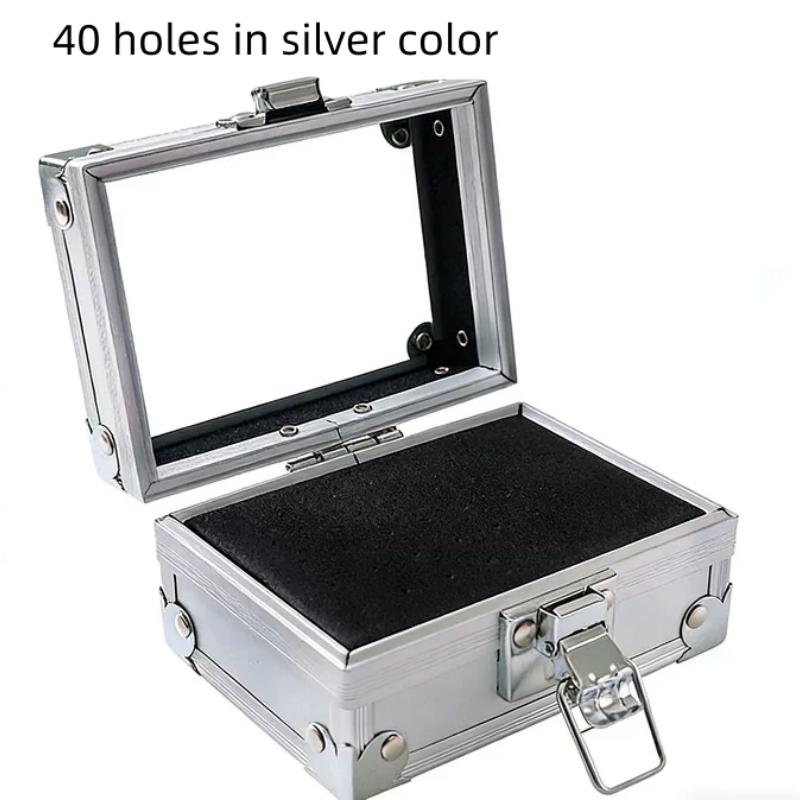 25/40/50 Löcher Schleifkopf Bit Aufbewahrungsbox Einzigartiges Design Leerer Nageltischbohrer Bits Organizer Halter Behälter Nageltischbohrer Display