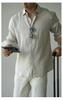 Men's Italian Linen Lightweight Long-Sleeve Shirt - Spring 2026 Casual, Old Money Style.