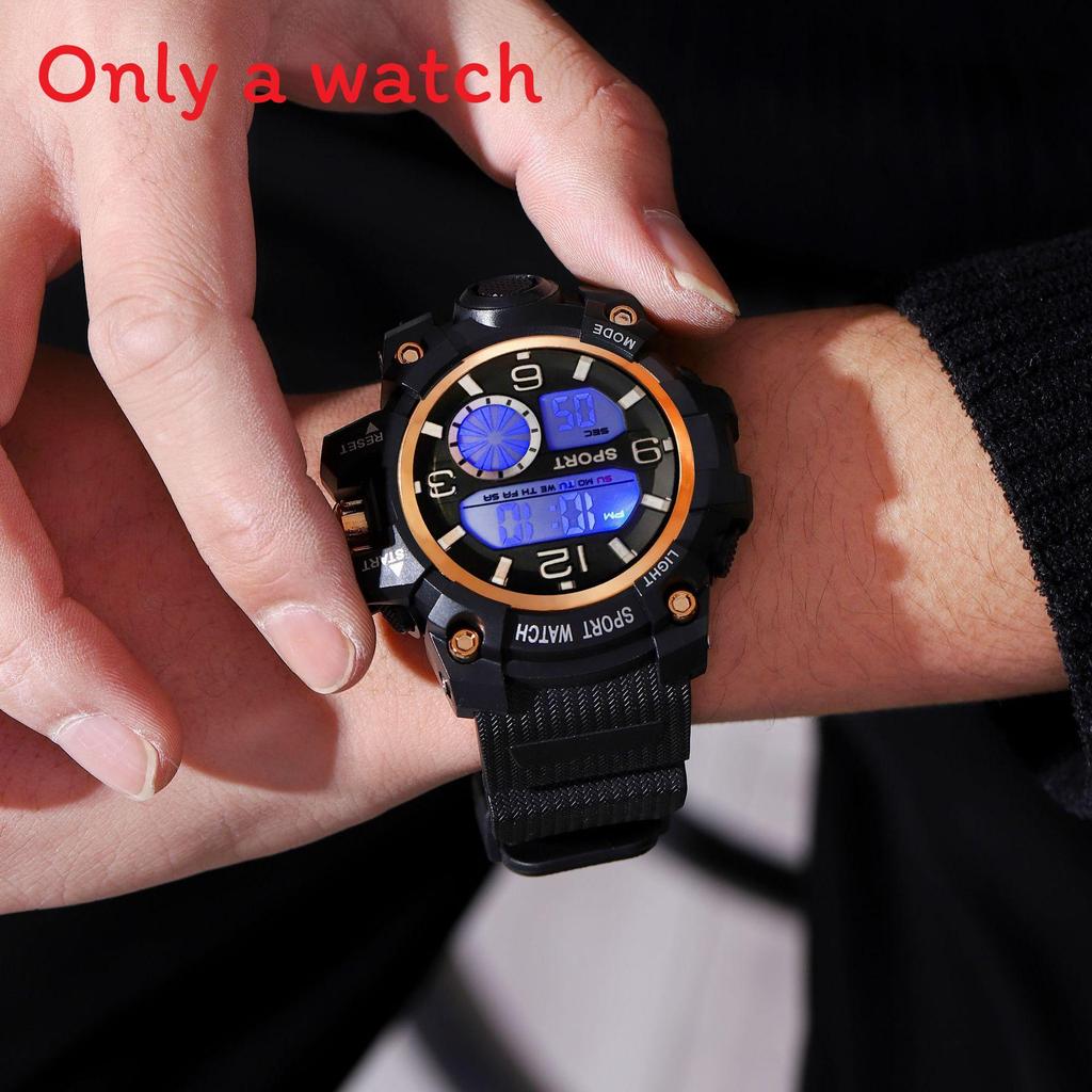 Mens Multifunction Outdoor Tactical Waterproof Watch With Night Glow For Teens And Students