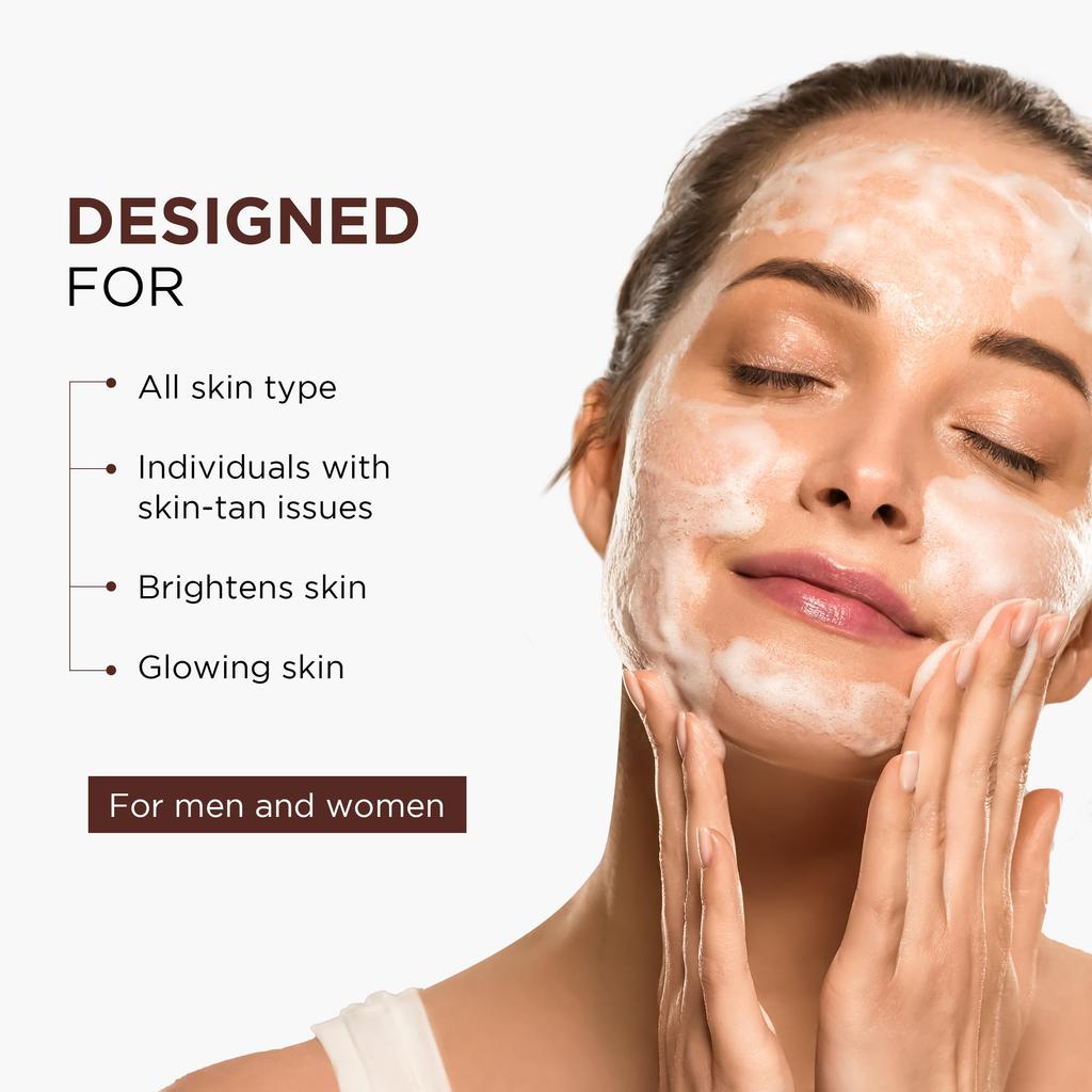 Oshea Herbals Radiance DTan Face Wash for Women & Men | Deep Cleansing with Tan Removal Formula | Reduces Dullness & Controls Sebum | Enriched with