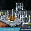 OLOEY Heat-Resistant Transparent Glass Belly Cups (Set of 6, 190ml)