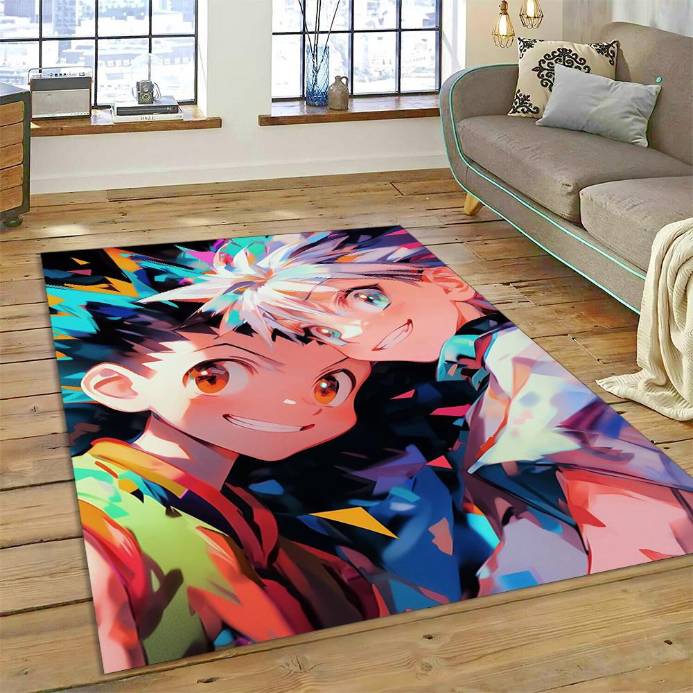 HXH Hunter X Hunter 3D Killua Zoldyck Cartoon Anime Carpet Rug for Living Room Bedroom Home Sofa Decoration,Non-slip Floor Mat