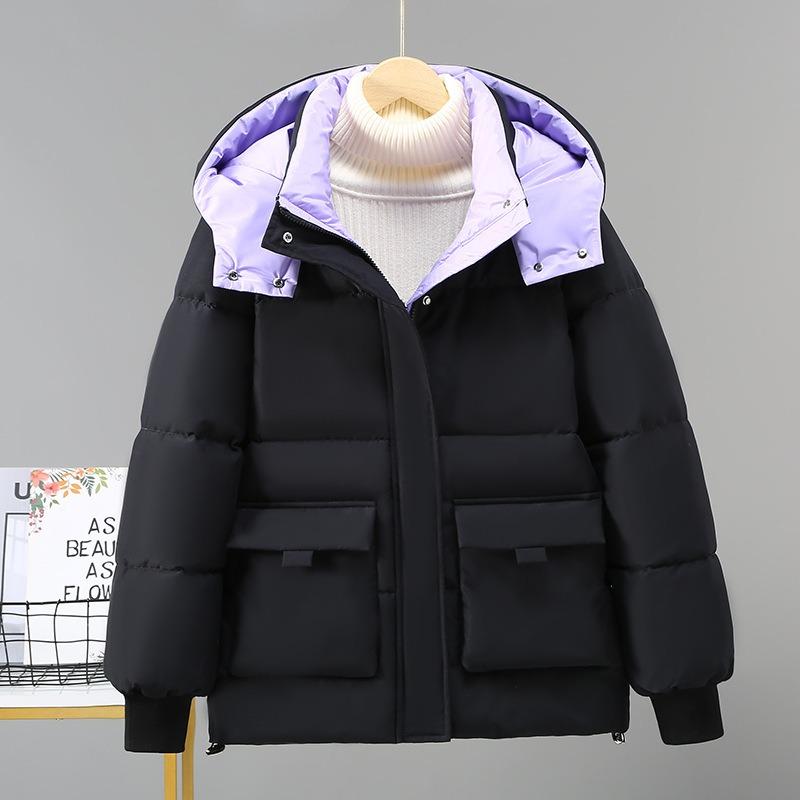 Women's Short Winter Cotton Coat, 2025 New Season, Korean Style, Versatile, Hooded, Stylish and Warm Cotton Jacket
