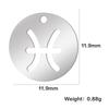 Zodiac Floating Charm for Jewelry Making Stainless Steel Aries Pisces Gemini Aquarius Cancer Twelve Constellation Pendant