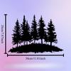 Rustic Pine Forest Metal Wall Art, Weather-Resistant Garden & Home Decor Gift